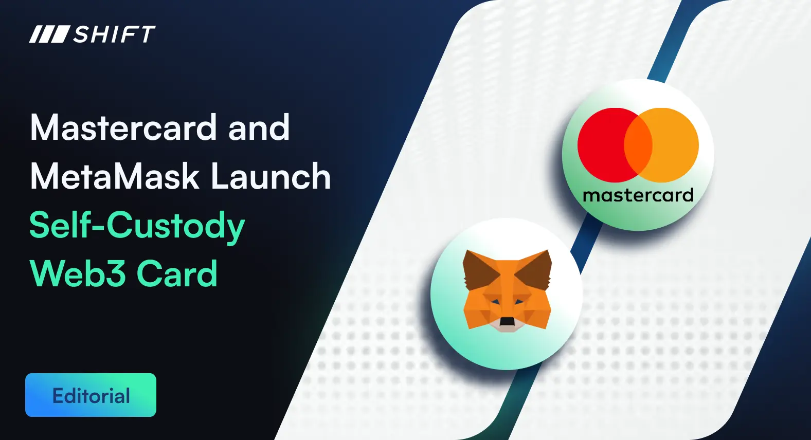 Banner image featuring the Mastercard and MetaMask logos alongside the title 'Mastercard and MetaMask Launch Self-Custody Web3 Card