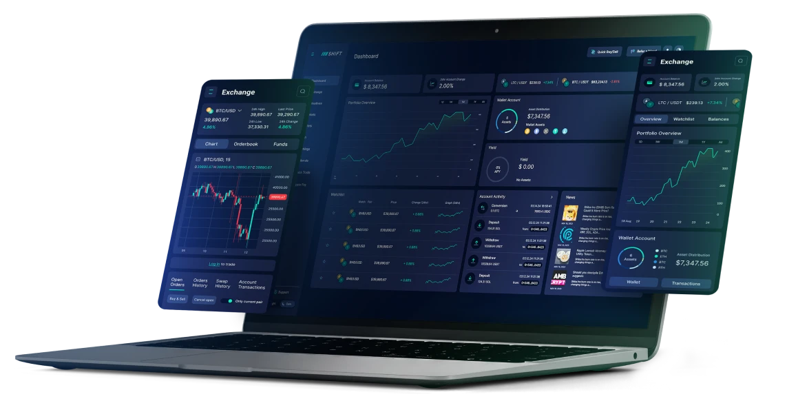 Crypto Exchange Laptop Mockup